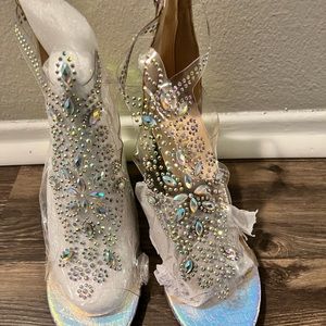 Iridescent Crystal Heels